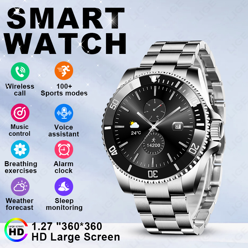 Luxury Watch On Wrist - Смарт-часы LIGE 2026 с HD-экраном 1,27