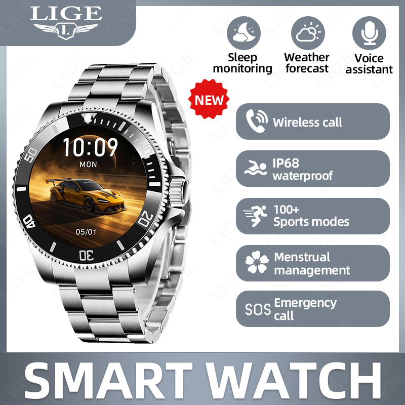 Luxury Watch On Wrist - Смарт-часы LIGE для бизнеса, мужские роскошные