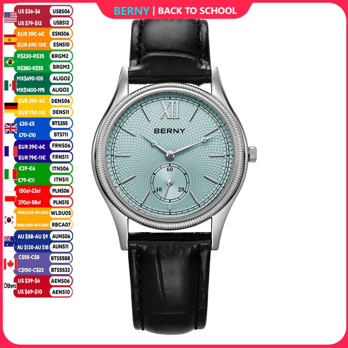 Luxury Watch On Sale - Мужские часы BERNY, тонкие, роскошные, классические,