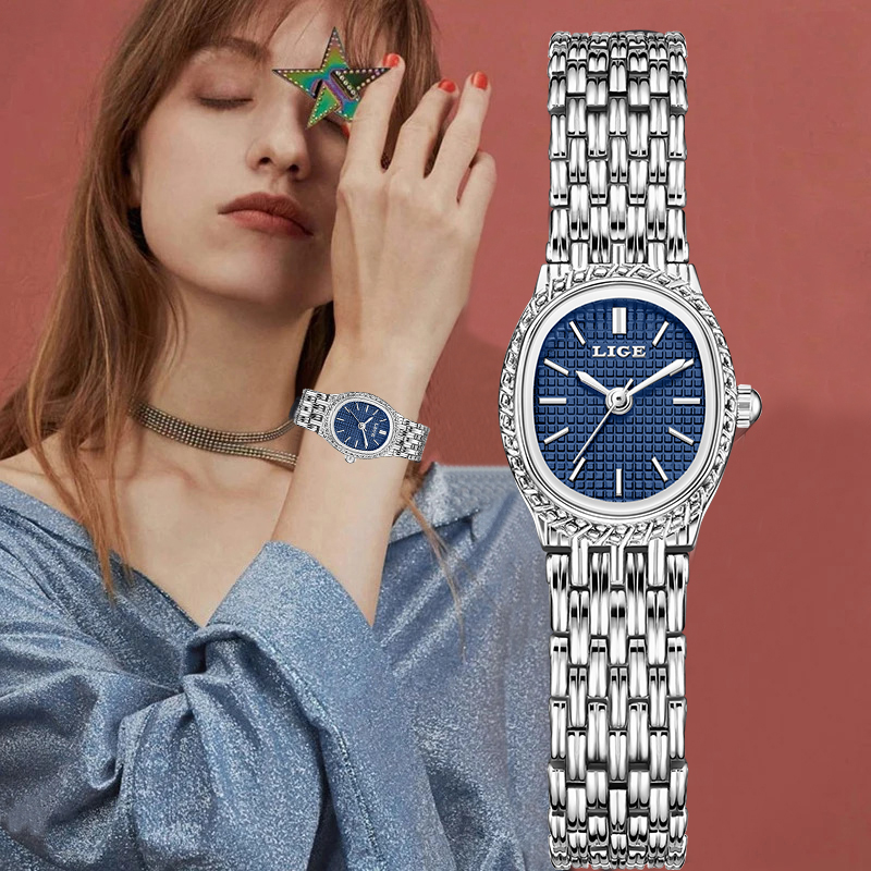 Luxury Watch Women - LIGE модные роскошные кварцевые женские часы