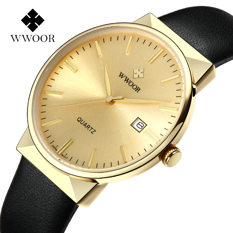 Luxury Watch Gold And Black - WWOOR мужские часы лучший бренд класса
