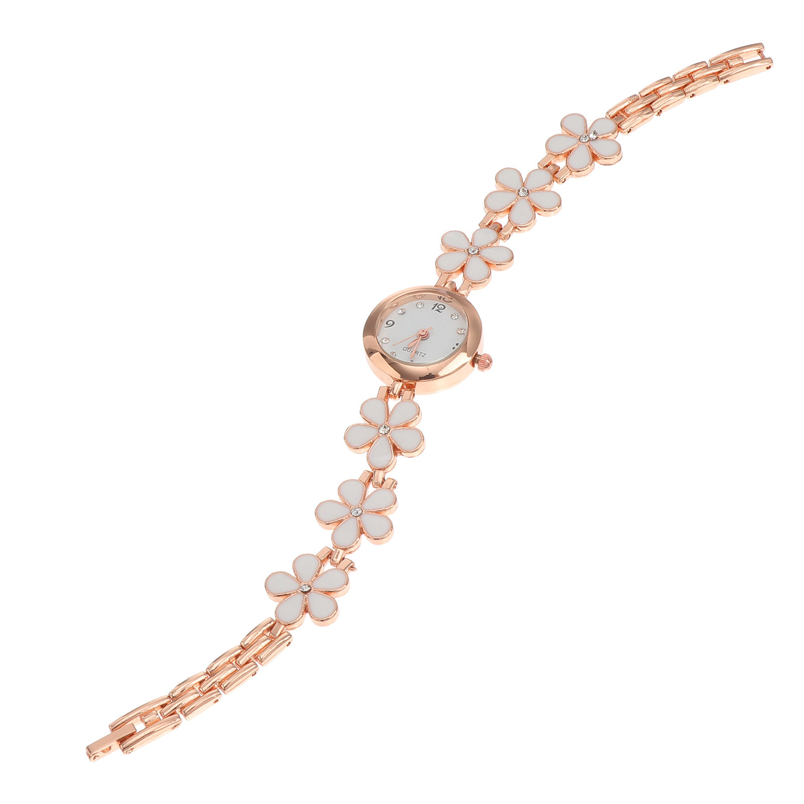 Luxury Watch Women - Изысканные женские часы с белым браслетом,