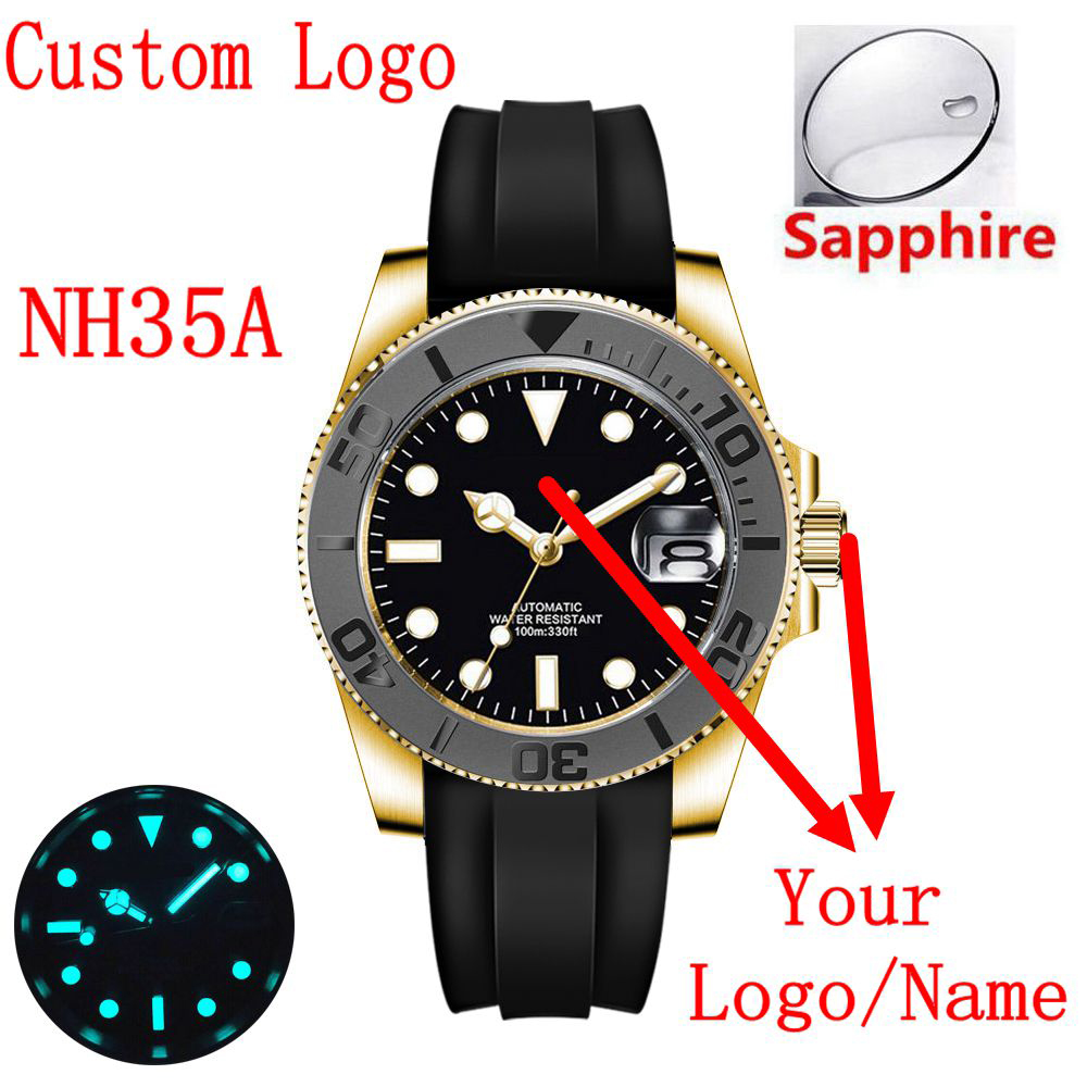 Luxury Watch Logos - Пользовательский логотип 40 мРоскошные автоматические механические