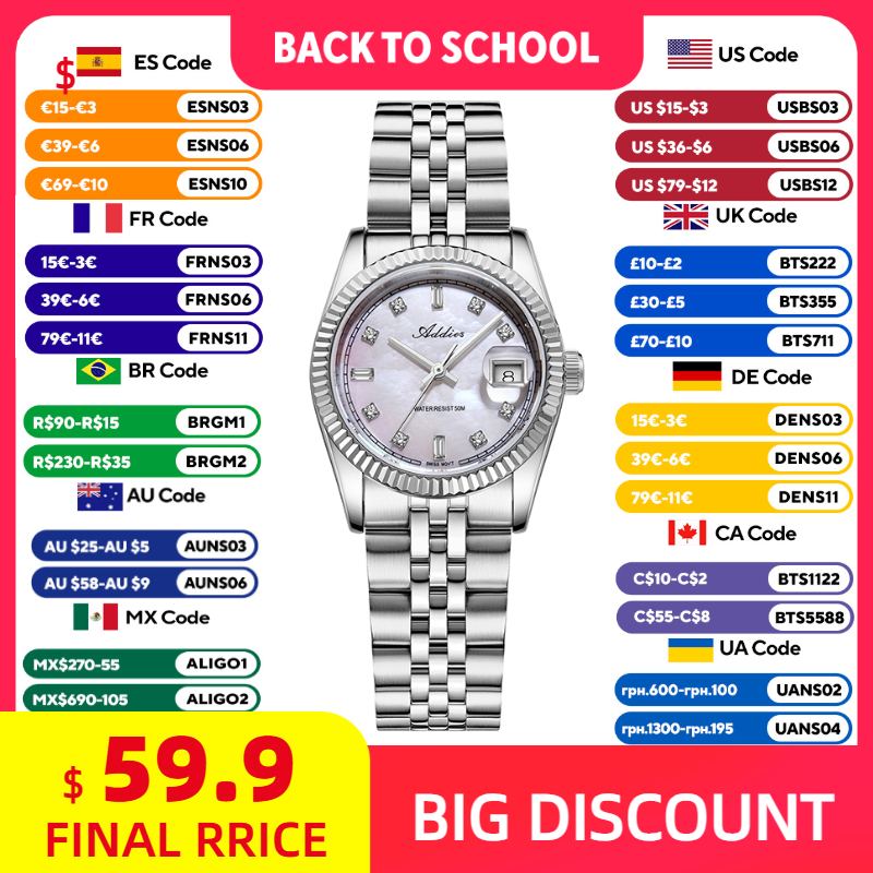 Luxury Watch Women - ADDIES 585 Кварцевые женские часы с