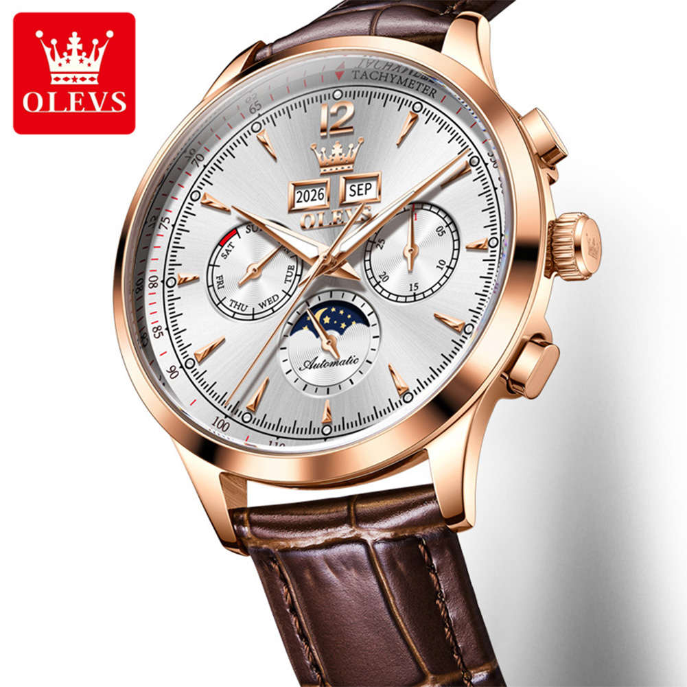 Мужские часы OLEVS 7128 с фаза – обзор и цена Luxury Watch On Sale