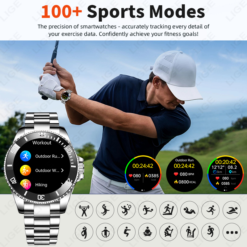 Смарт-часы LIGE для бизнеса, м – обзор и цена Luxury Watch On Wrist