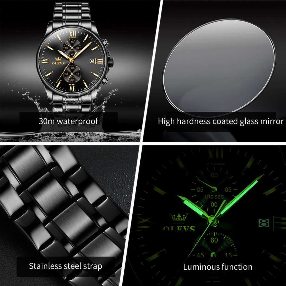OLEVS 2886 Классические черные – обзор и цена Luxury Watch Name