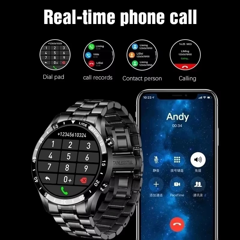 Роскошные стальные умные часы  – обзор и цена Luxury Watch On Wrist