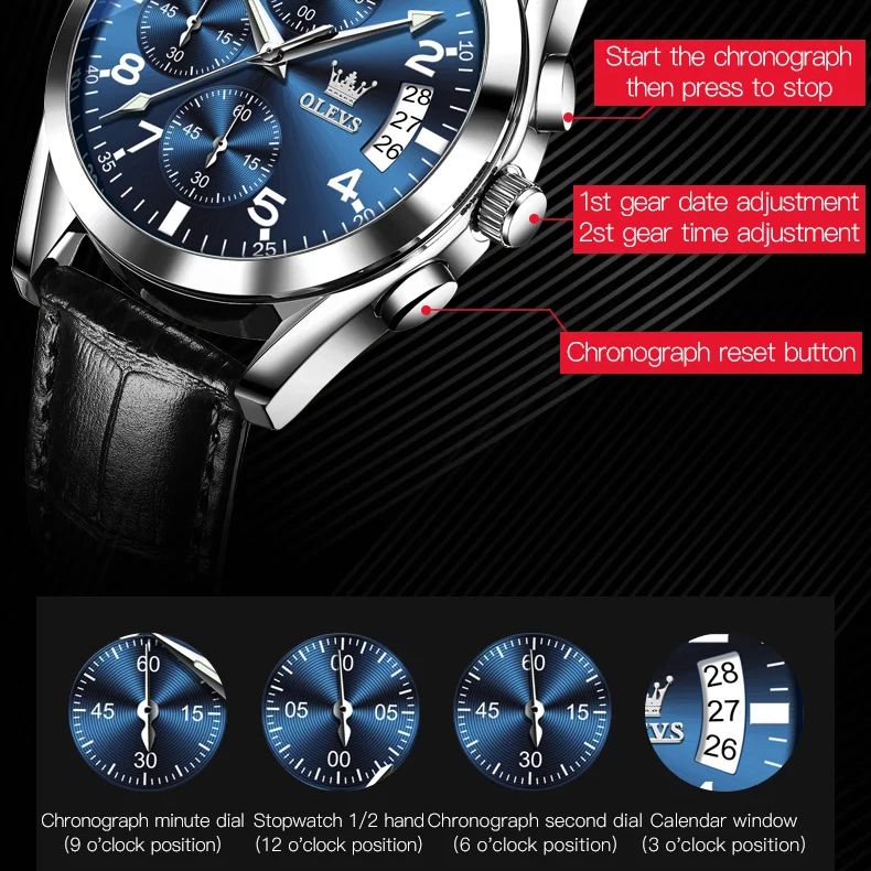 OLEVS 2878, мужские часы, брен – обзор и цена Luxury Watch Zone