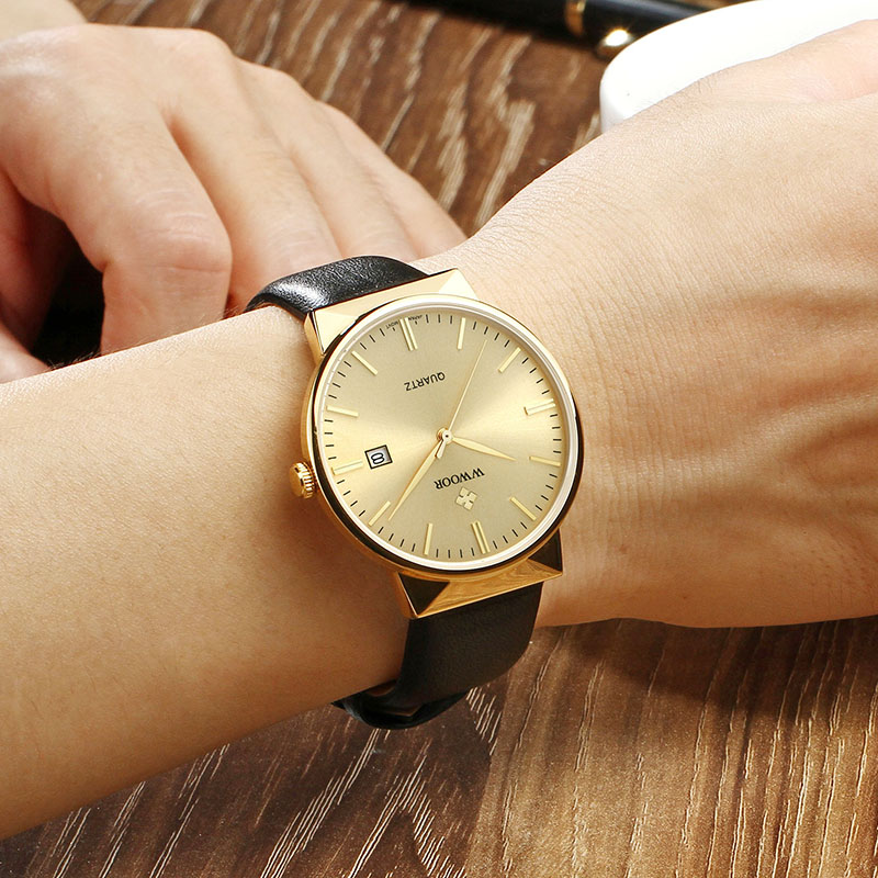 WWOOR мужские часы лучший брен – обзор и цена Luxury Watch Gold And Black