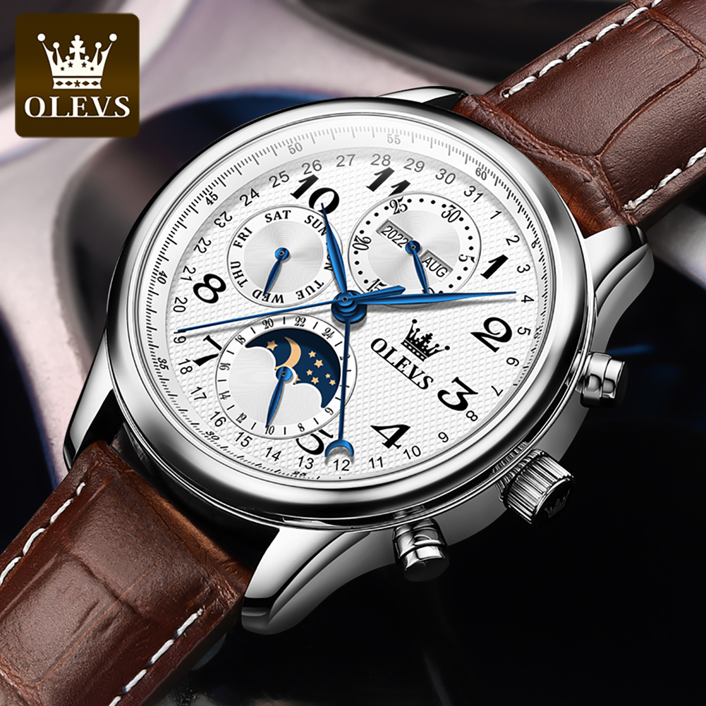 Мужские часы OLEVS 6667 с фаза – обзор и цена Luxury Watch On Sale
