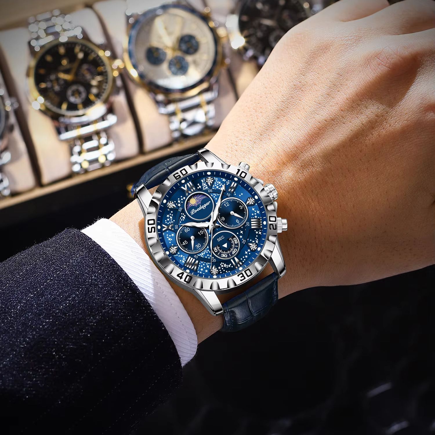 POEDAGAR Роскошные модные мужс – обзор и цена Luxury Watch Zone