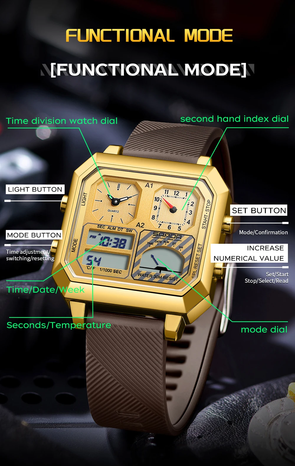 SANDA лучший бренд 6210, модны – обзор и цена Luxury Watch Shop